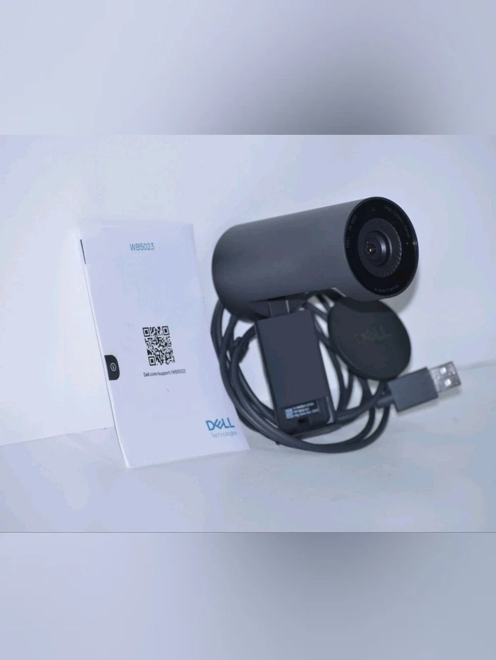 Dell Pro Webcam WB5023-DDAO 2K QHD - Black - HDR Ai Auto Framing